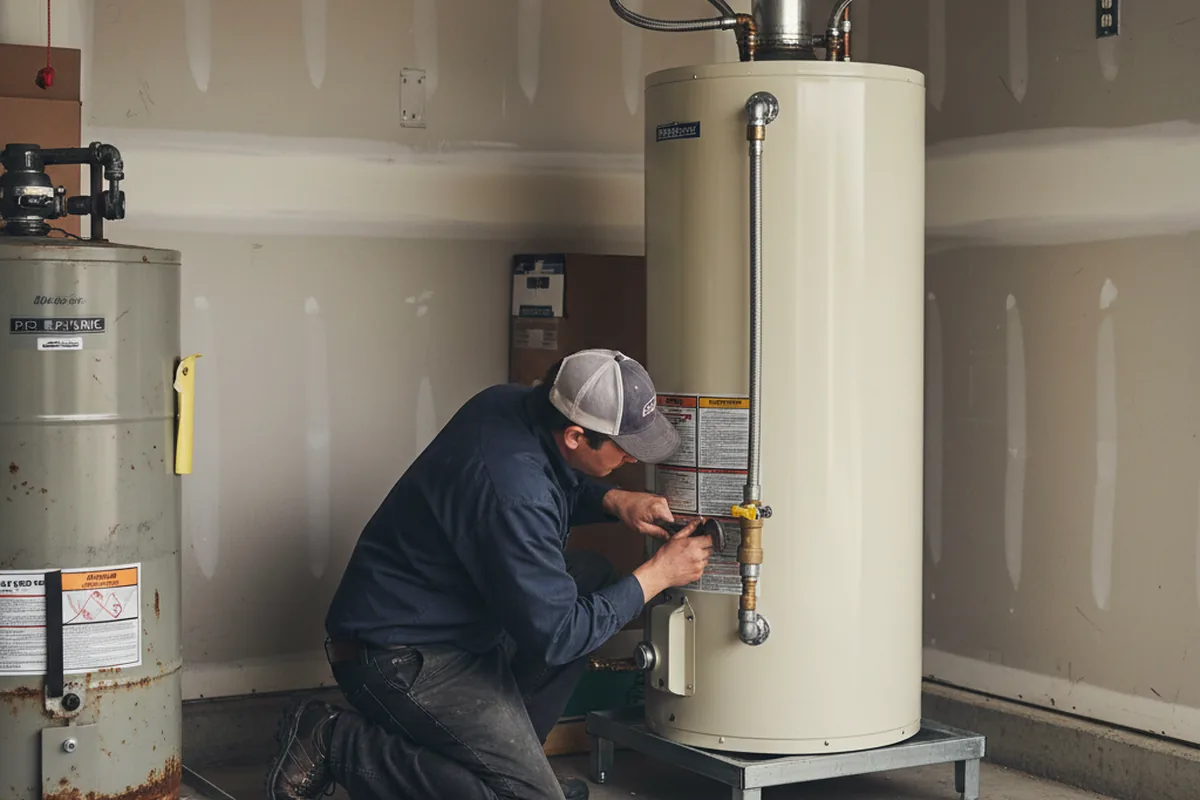 Water heater and shutoff valve replacement in Valencia